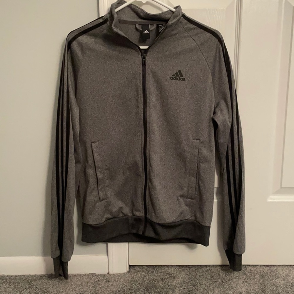 Adidas Grey Zip Up -Size S